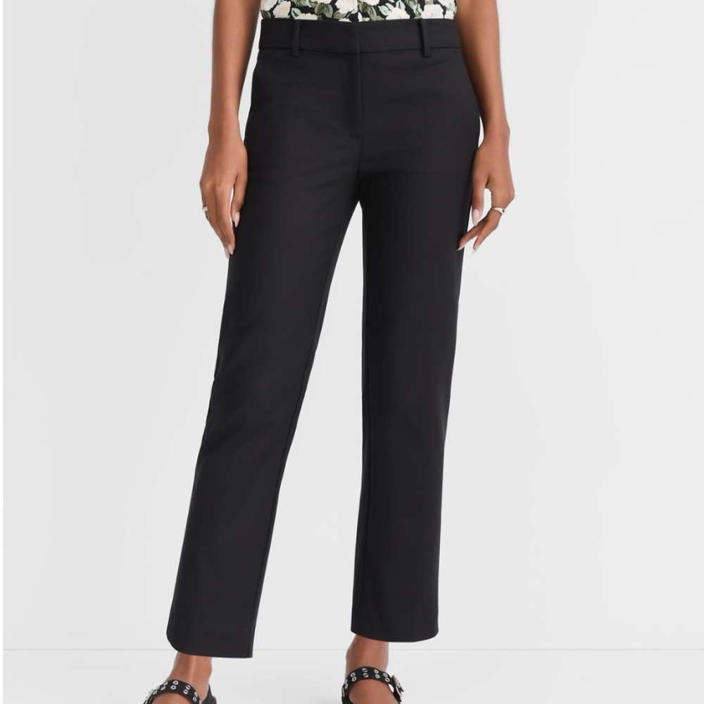 LOFT Black Straight-Leg Dress Pants